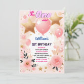 Machen Sie Niedlich Queen Little Miss Onederful 1. Einladung (Stehend Vorderseite)