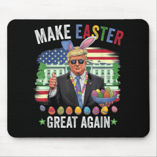 Machen Sie Ostern wieder groß Amerikanische Flagge Mousepad