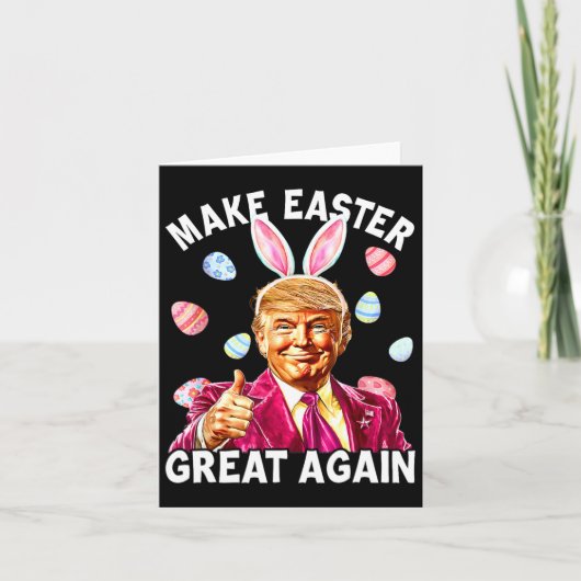 Machen Sie Ostern wieder groß Bunny Spring Jäger Karte (Vorderseite)