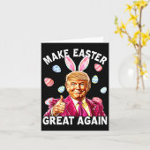Machen Sie Ostern wieder groß Bunny Spring Jäger Karte (Gelbe Blume)