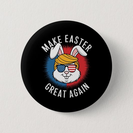 Machen Sie Ostern wieder groß Jagd Eier Rabbit Ame Button (Vorderseite)