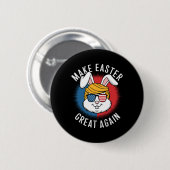 Machen Sie Ostern wieder groß Jagd Eier Rabbit Ame Button (Vorne & Hinten)