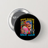 Machen Sie Ostern wieder groß Trump-Sonnenflagge Button (Vorne & Hinten)