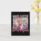 Machen Sie Ostern wieder großartig Funny Trump Bun Karte (Gelbe Blume)