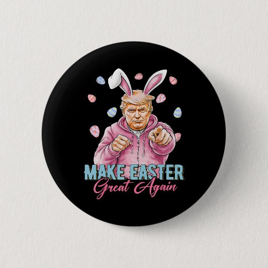 Machen Sie Ostern wieder großartig, lustiger Trump Button (Vorderseite)