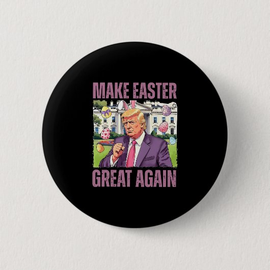 Machen Sie Ostern wieder großartig, lustiger Trump Button (Vorderseite)
