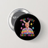 Machen Sie Ostern wieder großartig, lustiger Trump Button (Vorne & Hinten)