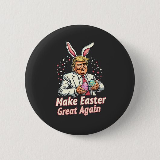 Machen Sie Ostern wieder großartig Ostern Trump Eg Button (Vorderseite)