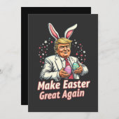 Machen Sie Ostern wieder großartig Ostern Trump Eg Einladung (Vorne/Hinten)
