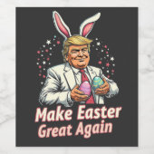 Machen Sie Ostern wieder großartig Ostern Trump Eg Weinetikett (Einzelnes Label)