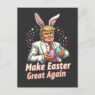 Machen Sie Ostern wieder großartig Ostern Trump Ei Einladungspostkarte