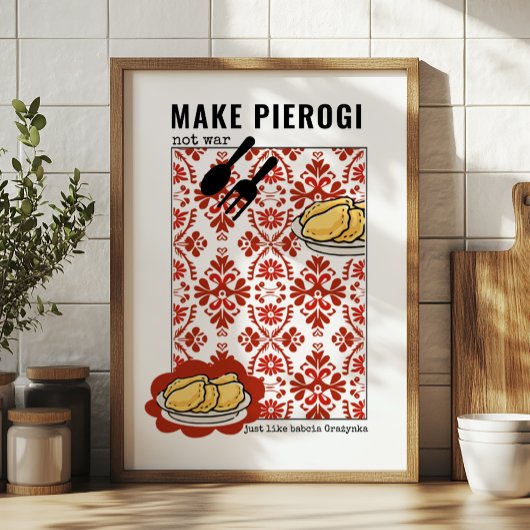 Machen Sie Pierogi nicht Krieg- Babcia [INDIVIDUEL Poster