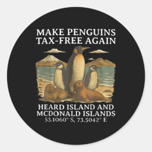 Machen Sie Pinguine steuerfrei wieder zu einem Fun Runder Aufkleber