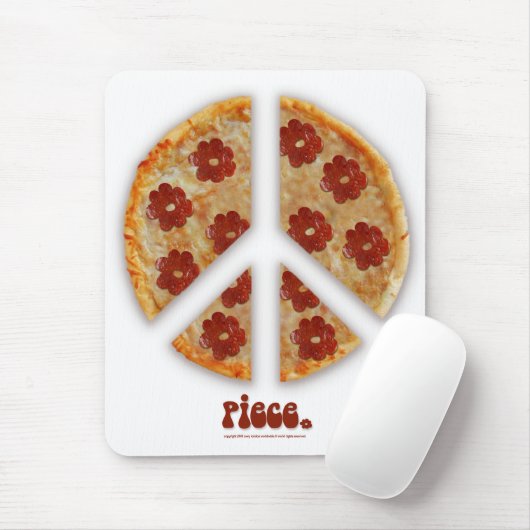 "Machen Sie Pizza, nicht Krieg" Mousepad (Mit Mouse)
