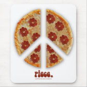 "Machen Sie Pizza, nicht Krieg" Mousepad (Vorne)