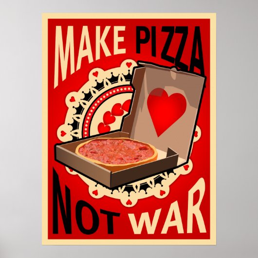 MACHEN SIE PIZZA NICHT KRIEGSPOSTER POSTER (Vorne)