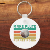 Machen Sie Pluto Planet wieder Retro Space Astrono Schlüsselanhänger (Vorderseite)