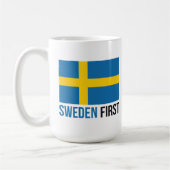 Machen Sie Schweden große wieder erste Flagge Kaffeetasse (Links)