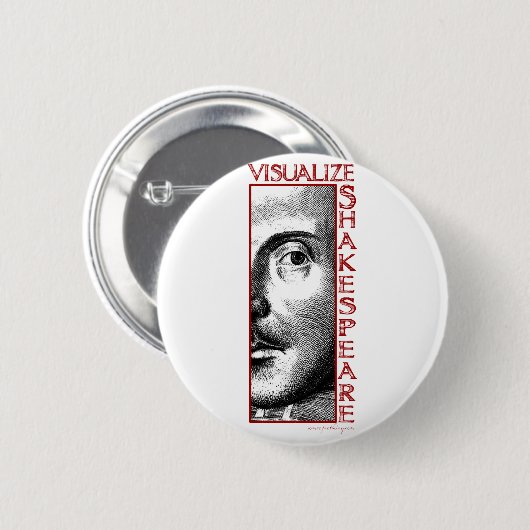 Machen Sie Shakespeare sichtbar Button (Vorne & Hinten)