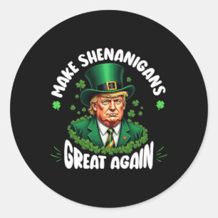 Machen Sie Shenanigans wieder groß Donald Trump Pa Runder Aufkleber