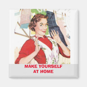 Machen Sie sich auf Zuhause, waschen Sie Kleidung Magnet