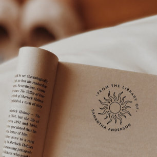 Machen Sie sich aus der Bibliothek von Boho Sun Permastempel