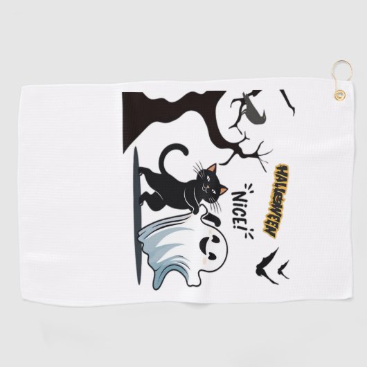Machen Sie sich bereit für ein takuläres Halloween Golfhandtuch (Horizontal)