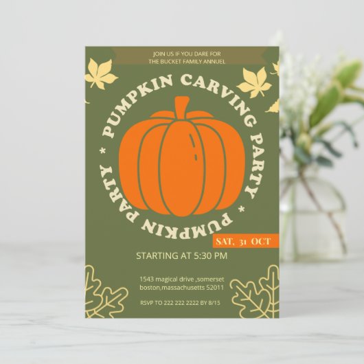 Machen Sie sich bereit für unseren jährlichen Pump Einladung (Stehend Vorderseite)