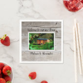 Machen Sie sich Ihr eigenes Begrüßungs-neues Zuhau Serviette (Beispiel)
