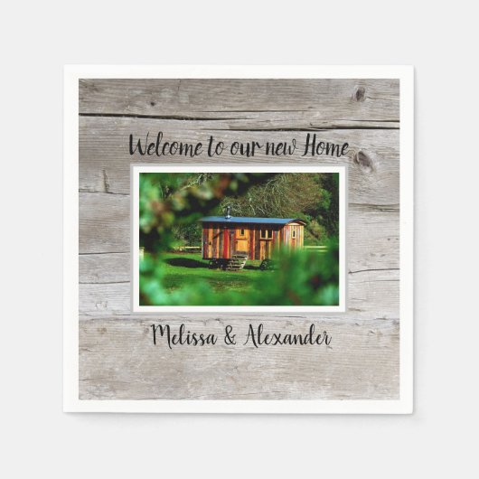 Machen Sie sich Ihr eigenes Begrüßungs-neues Zuhau Serviette (Vorderseite)