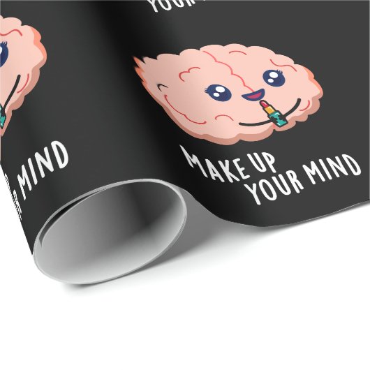 Machen Sie sich Ihre Gedanken lustigen Brain Pun D Geschenkpapier (Rolleneckpunkt)