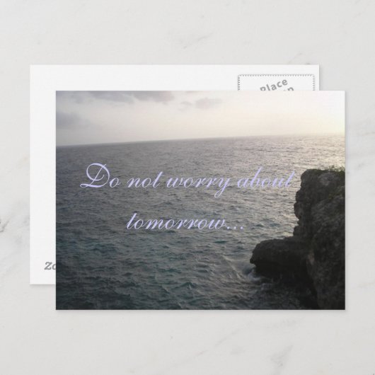 Machen Sie sich keine Sorgen über die Postkarte vo (Vorne/Hinten)