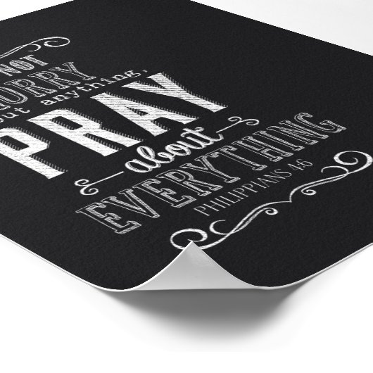 Machen Sie sich keine Sorgen über irgendetwas Bete Poster (Ecke)