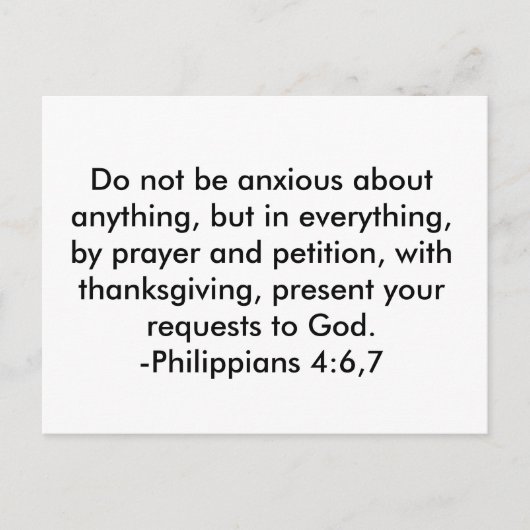 Machen Sie sich keine Sorgen um irgendetwas, aber Postkarte (Vorderseite)