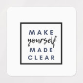 machen Sie sich klar Etiketten (Design 1)