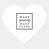 Machen Sie sich klar Herz-Aufkleber (Vorderseite)