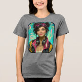 Machen Sie sich oder irgendjemand in irgendeine Fi Tri-Blend Shirt (Vorderseite)