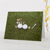 Machen Sie sich schon bald auf Golf mit Golf und T Karte (Gelbe Blume)