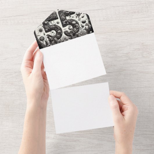 Machen Sie sich selbst All In One Einladung (Abreißen)