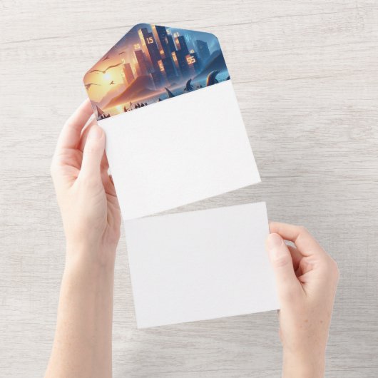 Machen Sie sich selbst All In One Einladung (Abreißen)