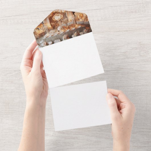 Machen Sie sich selbst All In One Einladung (Abreißen)