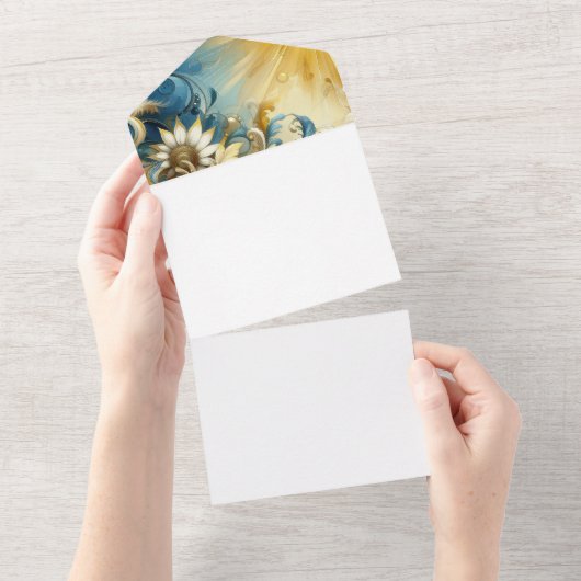 Machen Sie sich selbst All In One Einladung (Abreißen)