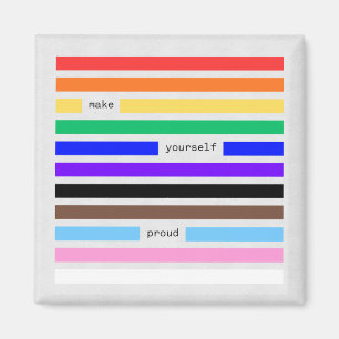 Machen Sie sich stolz Regenbogen-Redaktion Pride 2 Magnet