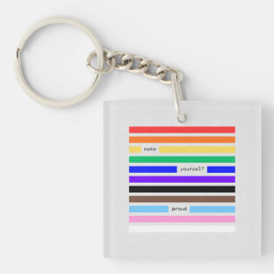 Machen Sie sich stolz Regenbogen-Redaktion Pride 2 Schlüsselanhänger