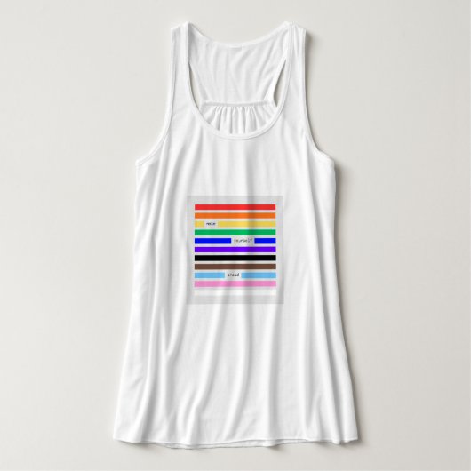 Machen Sie sich stolz Regenbogen-Redaktion Pride 2 Tank Top (Design Vorderseite)