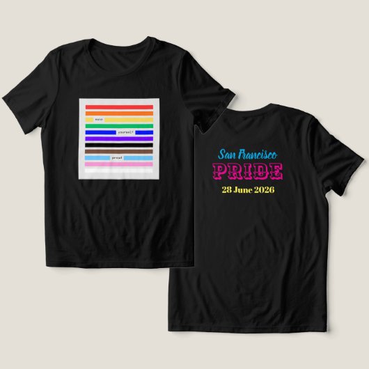 Machen Sie sich stolz Regenbogen-Redaktion Pride 2 Tri-Blend Shirt (Design Vorderseite & Rückseite)