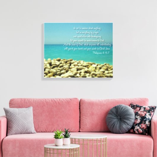 Machen Sie sich über nichts Sorgen.. Leinwanddruck (Insitu (Wohnzimmer))