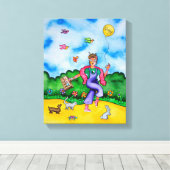 Machen Sie sich Zeit für fröhliche Momente von Rit Leinwanddruck (Insitu (Holzboden))