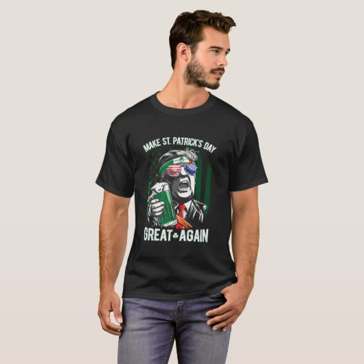 Machen Sie St. Patricks Day wieder großartig Trump T-Shirt (Vorne ganz)