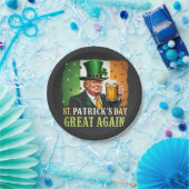 Machen Sie St. Patrick's Great Again Trump Irish Pappteller (Party)